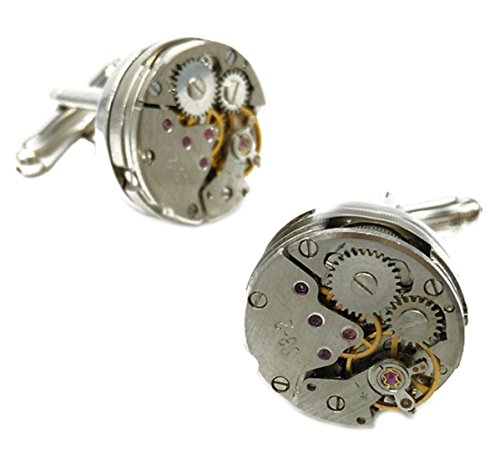 Cufflinks Direct Steampunk Uhrwerk Design, Herren Geschenk Manschettenknöpfe (Manschettenknöpfe mit Geschenktüte) von Cufflinks Direct