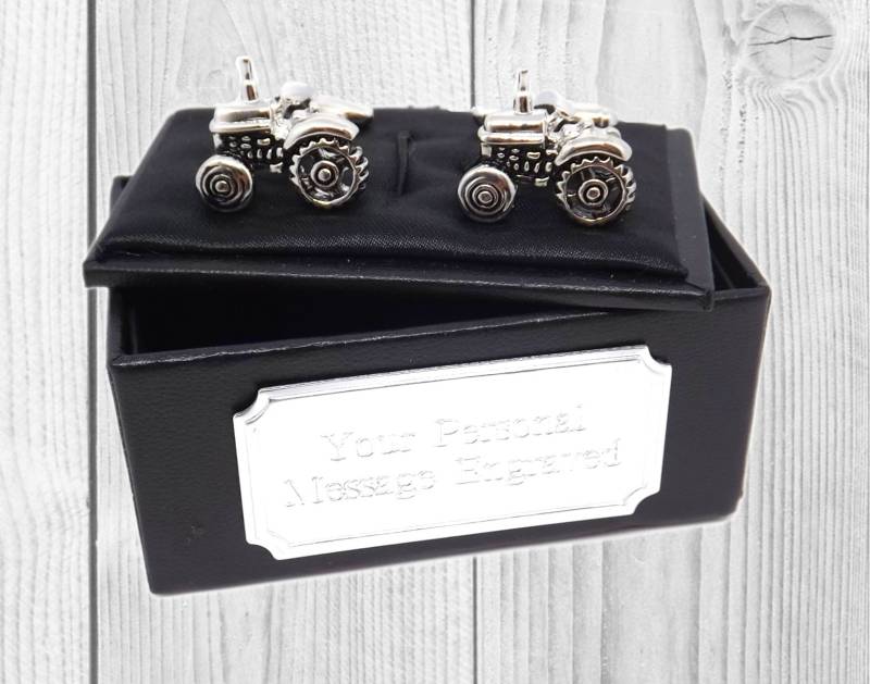 Manschettenknöpfe Mit Traktor - Von Graviert von CufflinksDotDirect