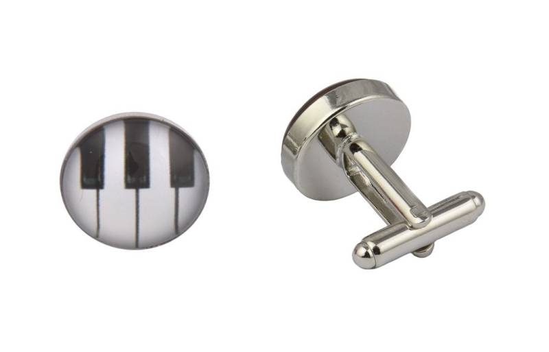 Klavier Tasten Manschettenknöpfe Muster Musik Schwarz Weiß Instrument Silber Bunt Hochzeit Abschlussball Schwarze Krawatte Geschenk Schmuck von CufflinksGiftHub