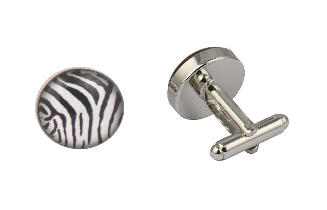 Zebra Manschettenknöpfe - Afrika Tier Herren Hochzeit Einzigartige Verkauf Coole Streifen von CufflinksGiftHub