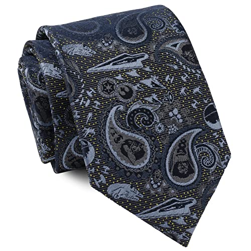 Star Wars Herren Krawatte Vader Paisley Blau / Grau Offizielles Lizenzprodukt von CufflinksInc