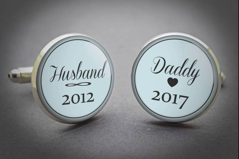 Maßgeschneiderte Manschettenknöpfe/Ehemann Weihnachten Papa Custom Personalisierten von CuffsAndScruffs