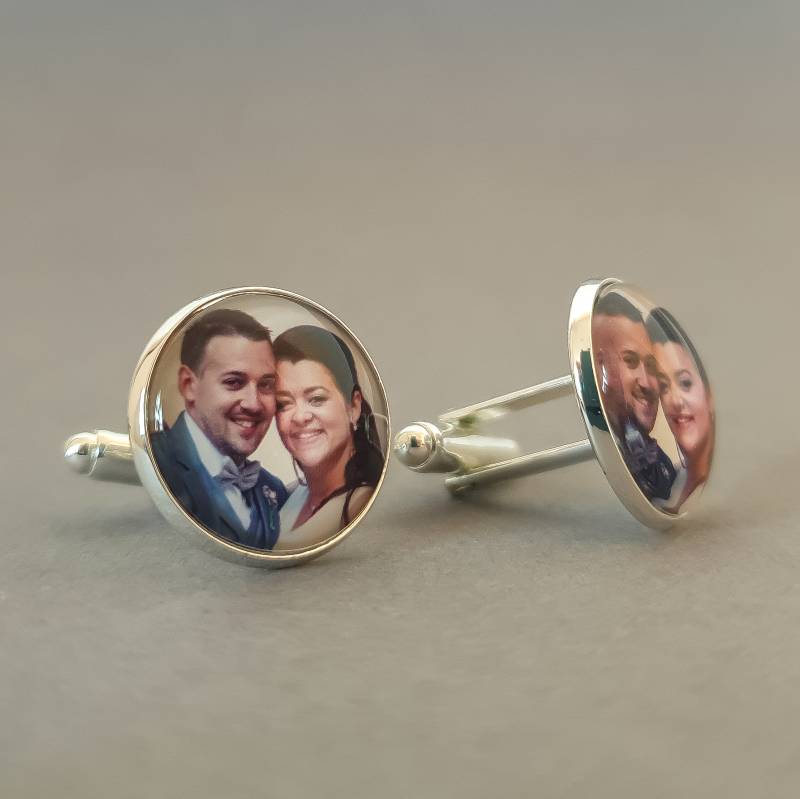 Personalisierte Fotomanschettenknöpfe/Personalisiertes Fotogeschenk Jahrestag Einzigartiges von CuffsAndScruffs