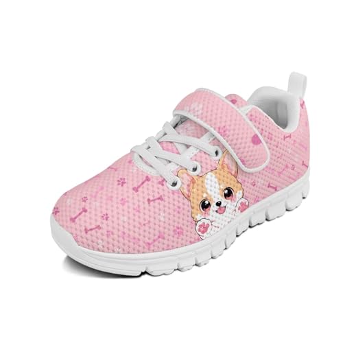 Cugasmaru Laufschuhe für Jungen und Mädchen, zum Reinschlüpfen, Tennisschuhe, Kinderschuhe, Corgi Hundeknochen, 12.5 Little Kid von Cugasmaru
