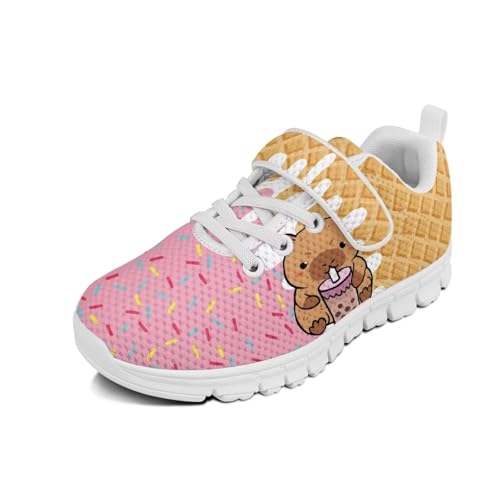 Cugasmaru Laufschuhe für Jungen und Mädchen, zum Reinschlüpfen, Tennisschuhe, Kinderschuhe, Ice Cream Capybara, 1.5 Big Kid Cugasmaru Laufschuhe für Jungen und Mädchen, zum Reinschlüpfen, Tennisschuhe, Kinderschuhe, Ice Cream Capybara, 1.5 Big Kid von Cugasmaru