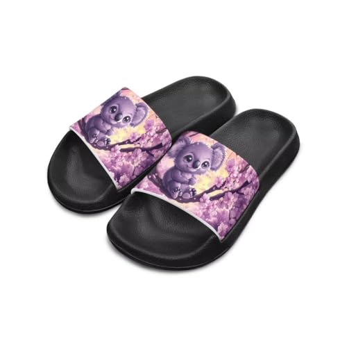 Cugasmaru Unisex-Slides für Mädchen und Jungen, bequeme Hausschuhe, rutschfest, Duschschuhe, modisch, dick, für drinnen und draußen, Geschenke, Koala Purple Floral, 6 Big Kid Cugasmaru Unisex-Slides für Mädchen und Jungen, bequeme Hausschuhe, rutschfest, Duschschuhe, modisch, dick, für drinnen und draußen, Geschenke, Koala Purple Floral, 6 Big Kid von Cugasmaru