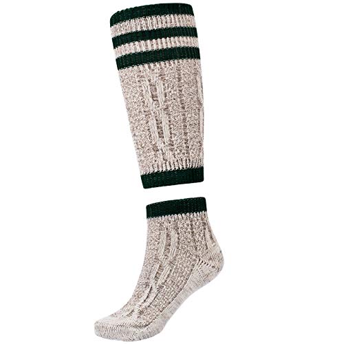 Cuir Craft Herren Loferl Stutzen Trachtenstrümpfe Trachtensocken Loferl Herren Trachtenstrümpfe 2-teilig Wadenwärmer + Socken (as3, numeric, numeric_41, numeric_42, regular, regular) von Cuir Craft