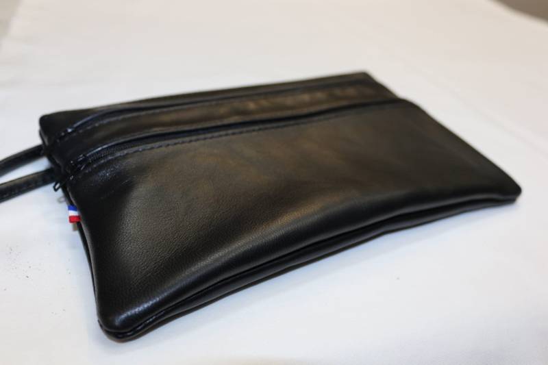 Armband in Lammfell Pouch Echte Leah L von CuirHolic