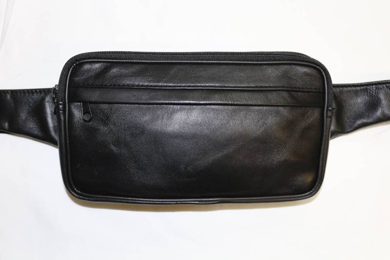 Karl Herren Gürteltasche Aus Echtem Lammleder M Schwarz von CuirHolic