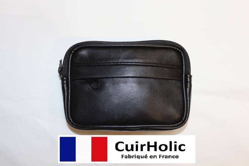 Schwarze Gürteltasche S Aus Echtem Lammleder von CuirHolic