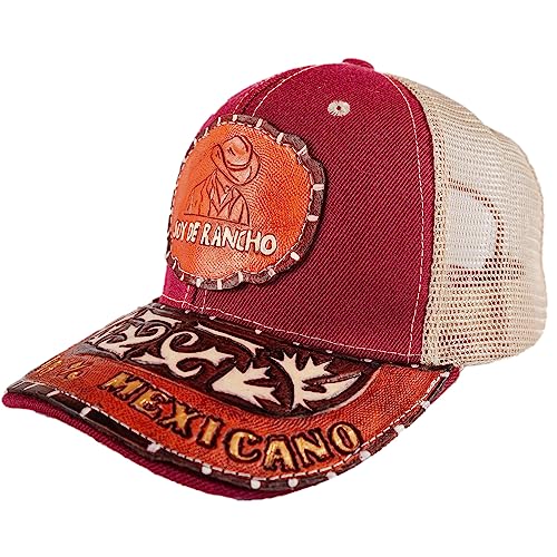 Mexiko-Hut – Gorras vaqueras para Hombre – mexikanische Hüte für Herren – Gorras mexicanas para Hombre mexikanische Kappe für Herren, Cachuchas, Charro Red, Einheitsgröße Mexiko-Hut – Gorras vaqueras para Hombre – mexikanische Hüte für Herren – Gorras mexicanas para Hombre mexikanische Kappe für Herren, Cachuchas, Charro Red, Einheitsgröße von Cuitáxi
