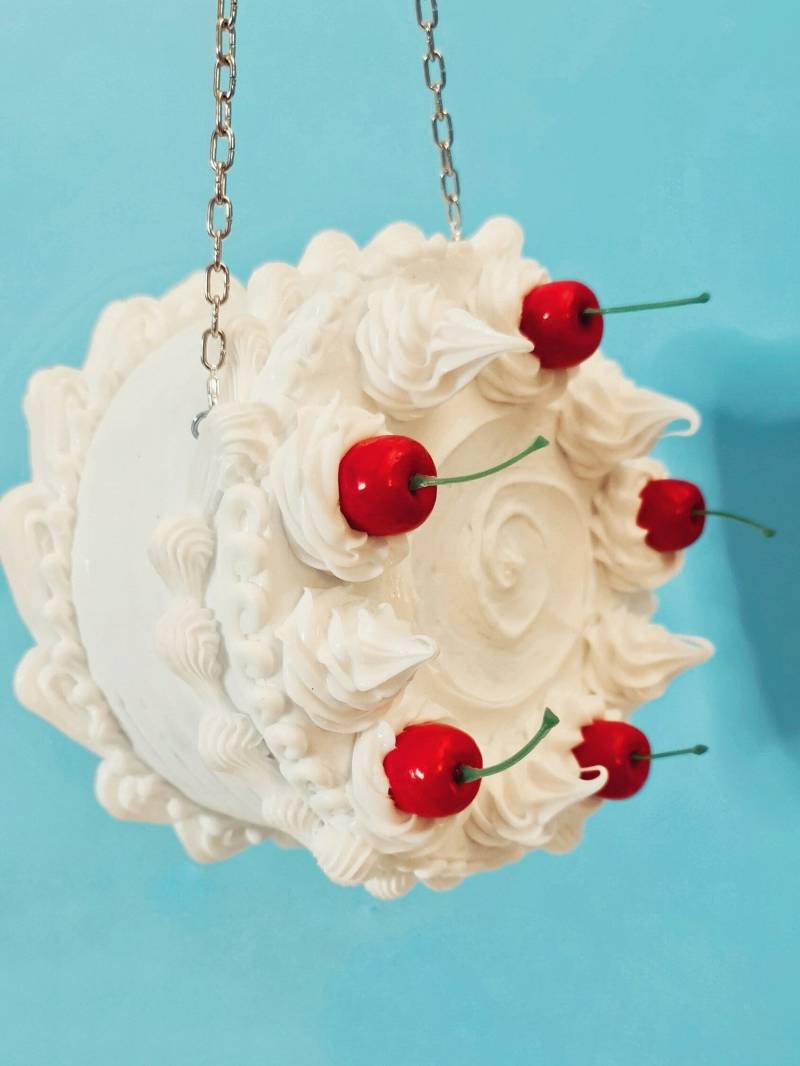 Kirschsahne Kuchen Tasche, Kirsche Geldbeutel, Kirschen, Tolle Geldbörsen, Statement Neuheit Taschen, Lustige Verrückte Geldbörse von CukiBags