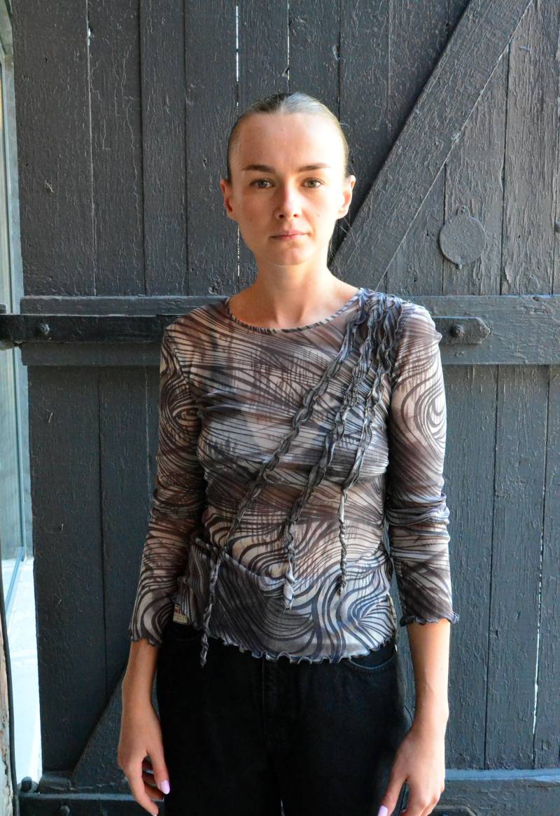 Vintage Netz Bluse in Grau Y2K von CukierPuderSC