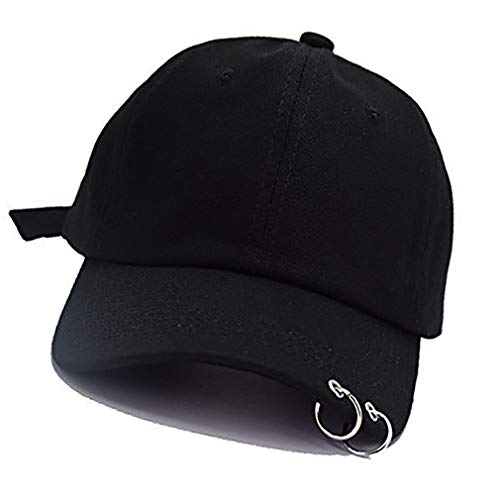 Baseball Cap K-Pop Bangtan Boys Außen Eisen Ring Hysteresen-Hut Lässige Adjustable Vati-Hut Hip Hop-Hut (schwarz) von Culer