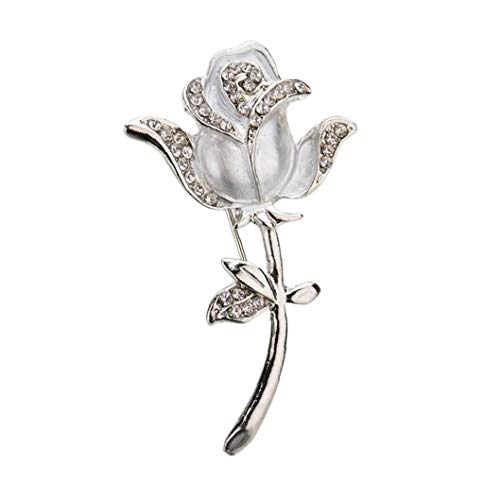 Culer Erstellt Strass Kristall Brosche Vintage Rose-Blumen-Brosche Hochzeit Kragen Pins Kleidung Dekor Brosche von CULER