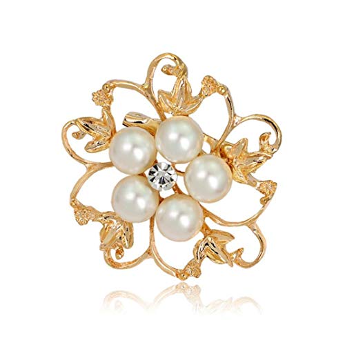 Culer Frauen-Legierung Brosche Blumen Brosche Perle Brust Pin Strass Mantel Brosche Bekleidungszubehör Culer Frauen-Legierung Brosche Blumen Brosche Perle Brust Pin Strass Mantel Brosche Bekleidungszubehör von Culer