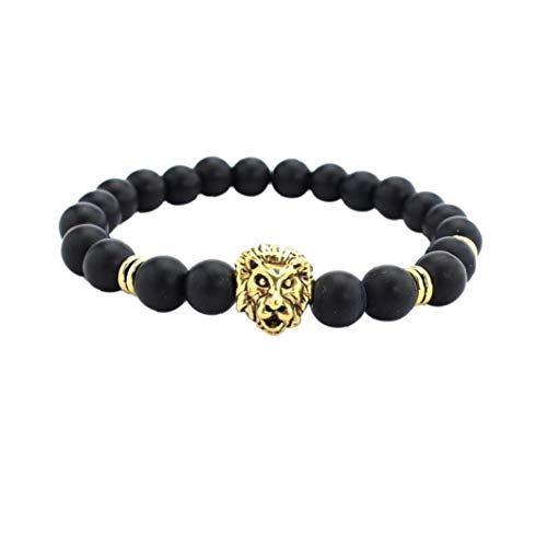 Culer Naturstein Armband Kristall Perlen Armband Scrub Achat Armband Mit Löwenkopf Dekoration Schmuck Für Unisex Culer Naturstein Armband Kristall Perlen Armband Scrub Achat Armband Mit Löwenkopf Dekoration Schmuck Für Unisex von Culer