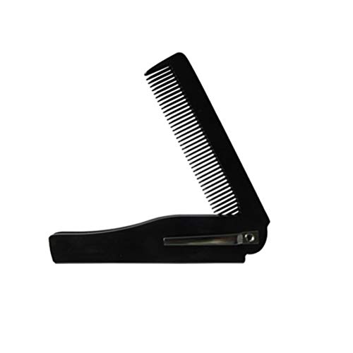 Faltbare Kamm-Haar-Bürste-Schwarz Tragbare Horn Folding Männer Business Travel Combs Kunststoffbürste Haar Styling Werkzeuge Kleiner Kamm Kopf Schnurrbart Combs von Culer