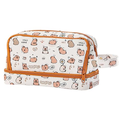 Culinavog Federmäppchen, Mäppchen Groß mit 3 Fächern Multifunktionale Stifttasche, Erweiterbares, Süßes-Federmäppchen, Tragbare Stifttasche für Schreibwaren, Toilettenartikel, Make-up von Culinavog