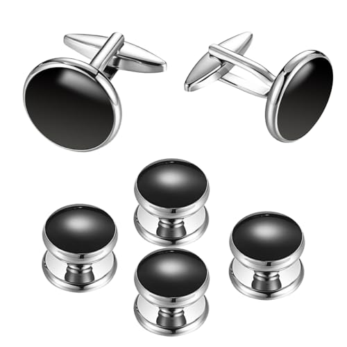Herren Manschettenknöpfe, Schwarz Manchettenknoepfe klassische Manschettenknöpfe für Männer, manschettenknöpfe Cufflinks für Männer Hochzeit Anzug Geschäftskleidung von Culinavog