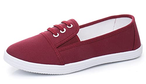 Cull4U Chop-Chop Canvas Slip-On Sneaker für Damen, Burgunder, 39.5 EU von Cull4U