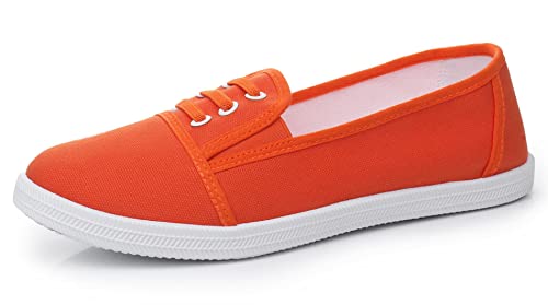 Cull4U Chop-Chop Canvas Slip-On Sneaker für Damen, Orange/Abendrot im Zickzackmuster (Sunset Chevron), 41 EU von Cull4U
