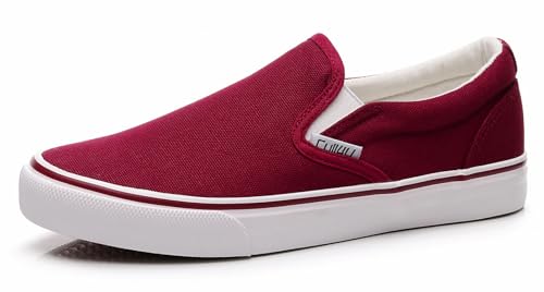 Cull4U Damen Classic Slip On Sneaker Schuhe, Burgunder, 41 EU von Cull4U