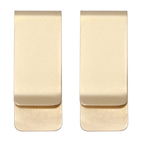 Culnflun 2PCS Metallgeldklammern Edelstahl Spezialeinheiten Mini -Brieftaschen Kreditkartenhalter für Männer (Gold) von Culnflun