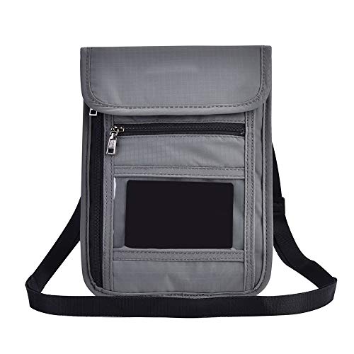 Culnflun Grey Multi -Funktion Reisepassabdeckung Hals Bag Protector Wallet ID Nylonhalter Beutelabdichtungsdauerdauer Culnflun Grey Multi -Funktion Reisepassabdeckung Hals Bag Protector Wallet ID Nylonhalter Beutelabdichtungsdauerdauer von Culnflun