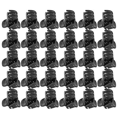 Culnflun Kunststoff Mini -Clips 100pcs schwarzer starker Grip kleine Klauenhaarklammern für Frauen Mädchen Haarzubehör DIY Crafts Party tägliches Leben langlebiger Plastik 1 cm Grö von Culnflun
