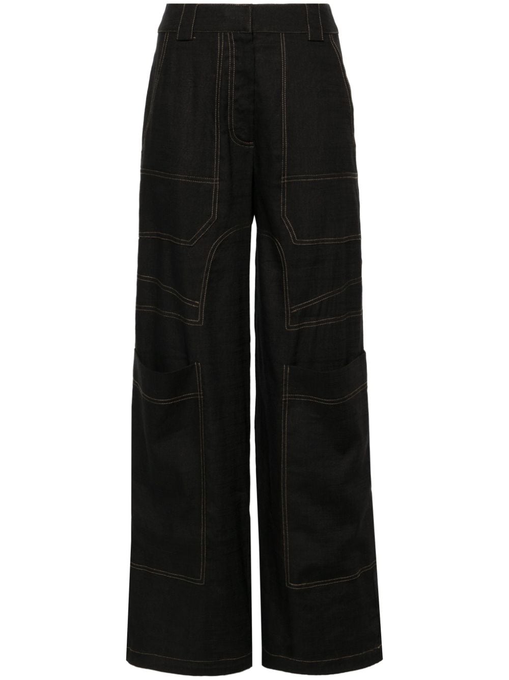 Cult Gaia Wynn Cargohose mit hohem Bund - Schwarz von Cult Gaia