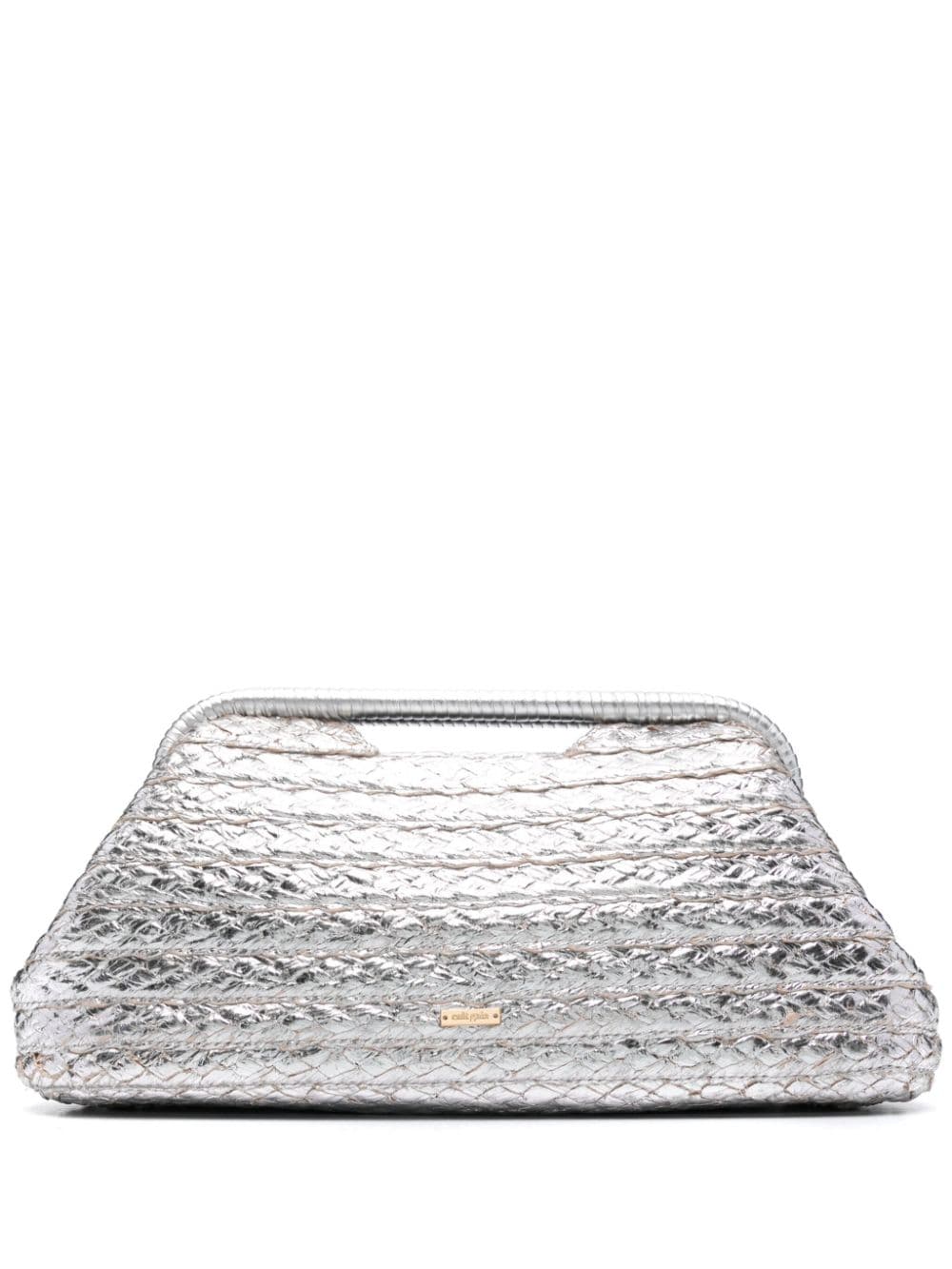 Cult Gaia Große Aurora Clutch im Metallic-Look - Silber von Cult Gaia