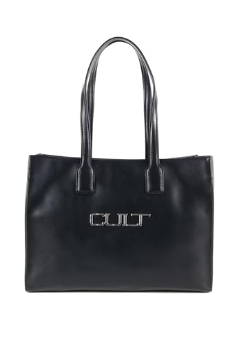Cult - Shopper Tasche aus kunstleder, schwarz (36 X 27 X 12 cm) von Cult