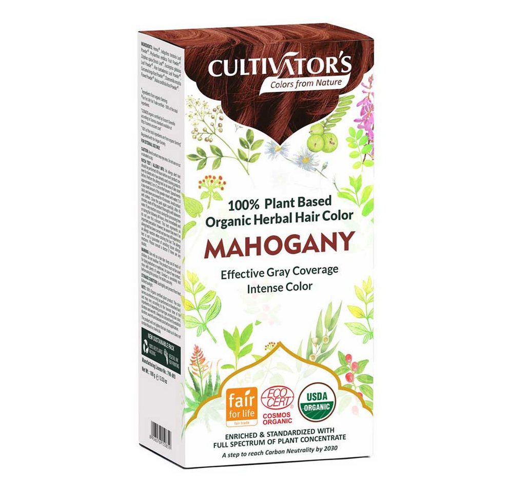 Cultivators Haarfarbe Organic Hair Color - Mahagoni 100g Cultivators Haarfarbe Organic Hair Color - Mahagoni 100g von Cultivators