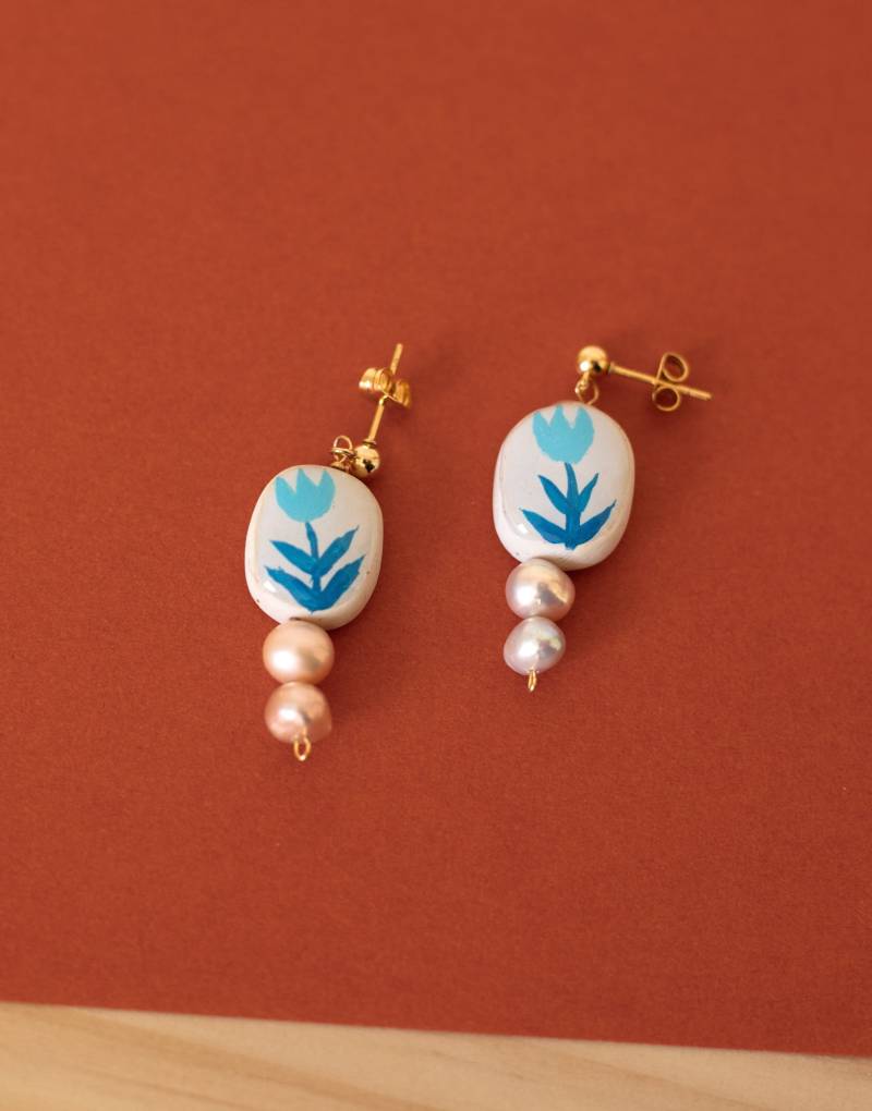 Tulpen Ohrringe Tulpen Ohrringe von CulturedCreationsArt