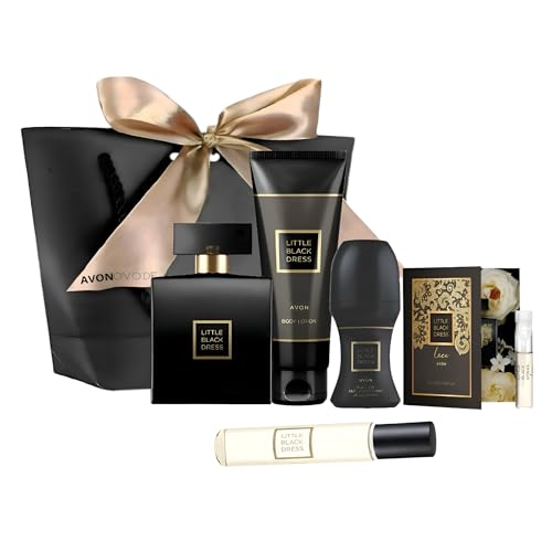 AVON LITTLE BLACK DRESS Parfumset (6-teilig) - Eau de Parfum Spray 50 ml, Deoroller, Körperlotion 125 ml, Taschenspray 10 ml| Schönheit & Körperpflege von CULTZEN