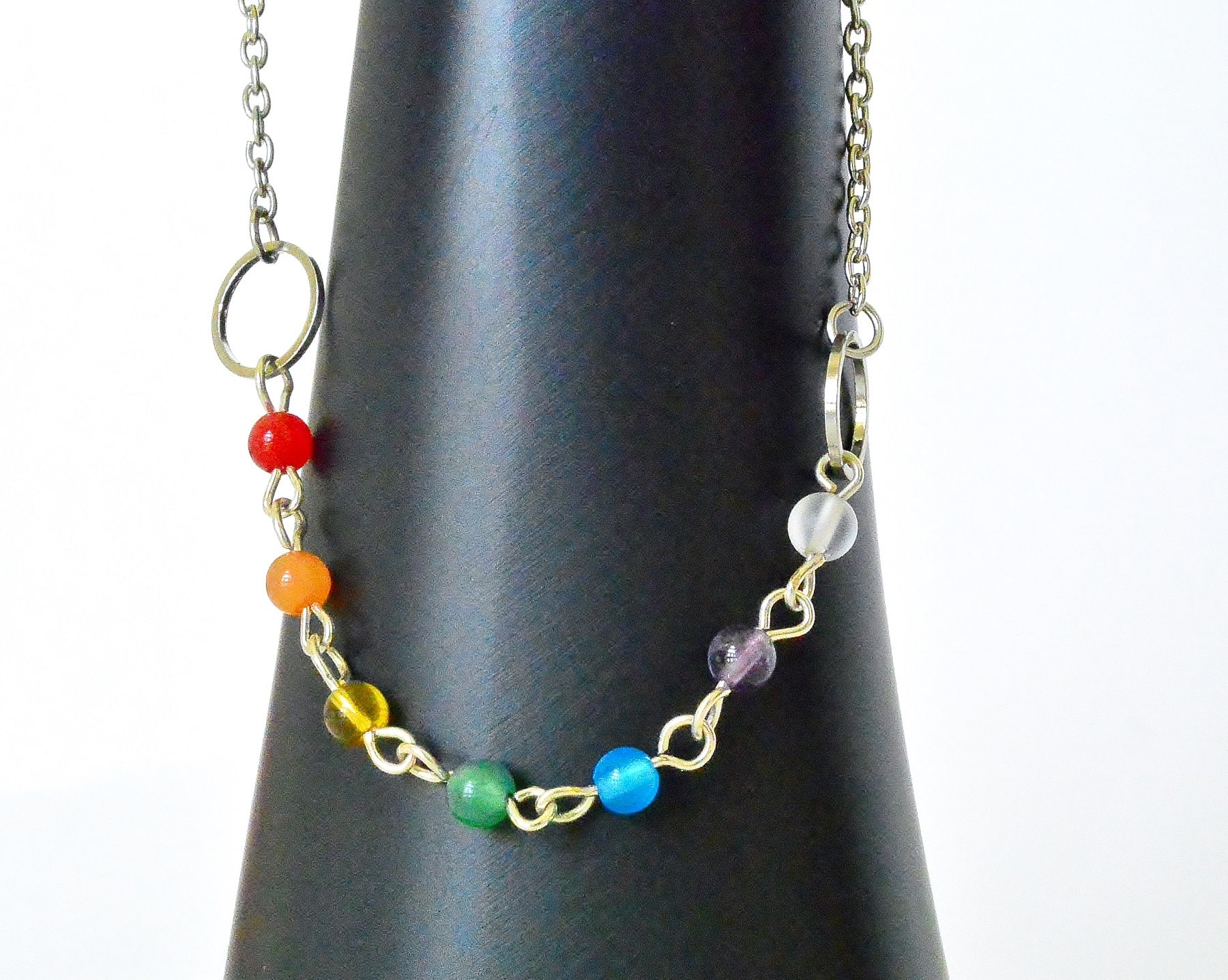 7 Chakra-Halskette, Erdung Schmuck, Halskette, Kette, Ausgleich Zu Heilen, Stein Yoga Sieben Chakra Edelsteine, Geschenk Für Sie von CumisGems