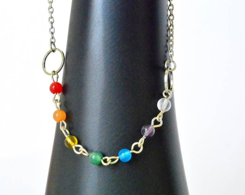 7 Chakra-Halskette, Erdung Schmuck, Halskette, Kette, Ausgleich Zu Heilen, Stein Yoga Sieben Chakra Edelsteine, Geschenk Für Sie von CumisGems