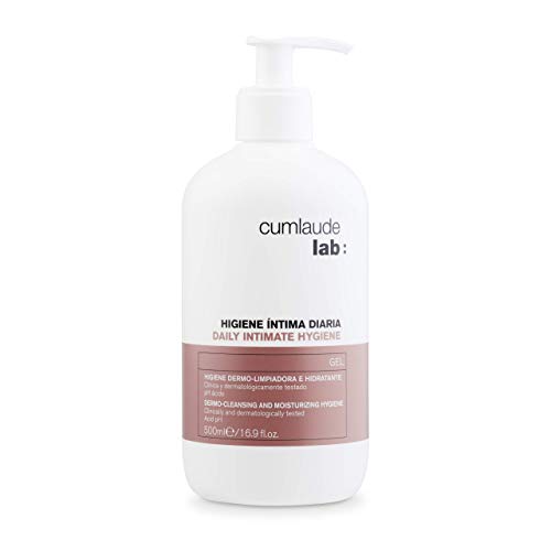 Cumlaude Lab - pH-Neutrale Reinigungslösung, Intimhygiene, Täglichen Gebrauch, Kamille und Malve, Hypoallergen, Parfüm- und parabenfrei, Dermatologisch und gynäkologisch getestet - 500 ml von Cumlaude