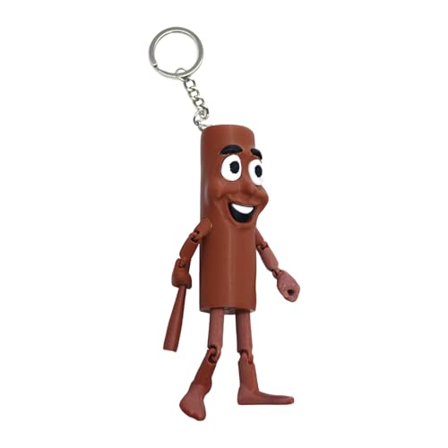 Cumnvulnt Italian Brainrt Figuren Schlüsselanhänger, Tung Tung Tung Sahur Cartoon Figur Schlüsselanhänger, 3D-Druck Italian Brain Animals für Sammlung und Dekoration von Cumnvulnt