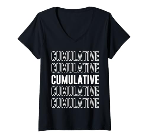 Damen Kumulativ T-Shirt mit V-Ausschnitt von Cumulative Apparel
