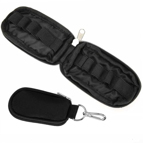 Cunyuer Reisetasche für ätherische Öle, Organizer-Tasche für 10 Flaschen, tragbarer Mini-Schlüsselanhänger für ätherische Öle, passend für 2-ml-Rollerflaschen (ohne Flaschen), Schwarz, Tragbar von Cunyuer