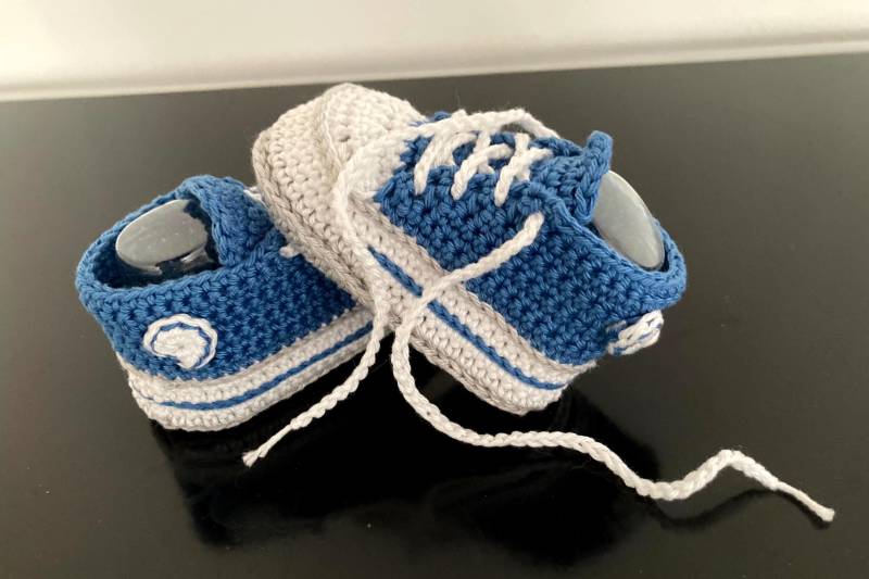 Baby Booties/Baby Sneakers Converse Style Gehäkelt Baby Booties/Baby Sneakers Converse Style Gehäkelt von CuoricinobyMino