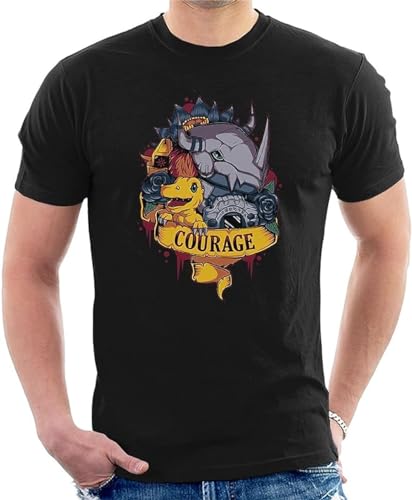 Courage Tattoo Style Greymon Digimon Men's T-Shirt Black LBlackL Courage Tattoo Style Greymon Digimon Men's T-Shirt Black LBlackL von Cupcafe
