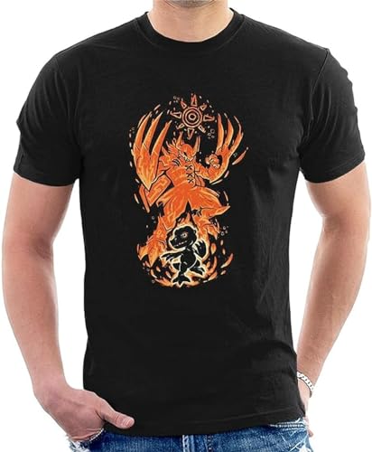 Digimon Crest Courage Agumon Wargreymon Men's T-Shirt Black LBlackL von Cupcafe
