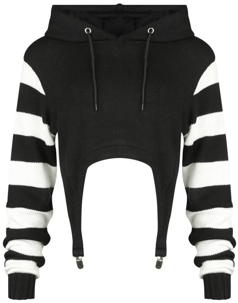 Cupcake Cult - Gothic Strickpullover - Cute Kitty Hood - XS bis 4XL - für Damen - Größe L - schwarz/weiß Cupcake Cult - Gothic Strickpullover - Cute Kitty Hood - XS bis 4XL - für Damen - Größe L - schwarz/weiß von Cupcake Cult