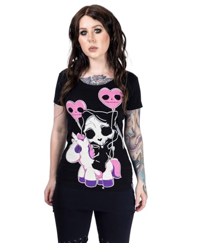 Cupcake Cult T-Shirt Cat Reaper Kawaii Manga Katze Sensenmann Anime Kitty, Größe:M von Cupcake Cult