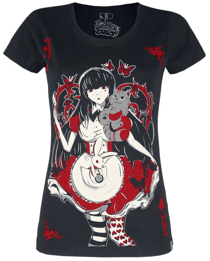Cupcake Cult Wonderland T-Shirt T-Shirt schwarz weiß rot in M von Cupcake Cult