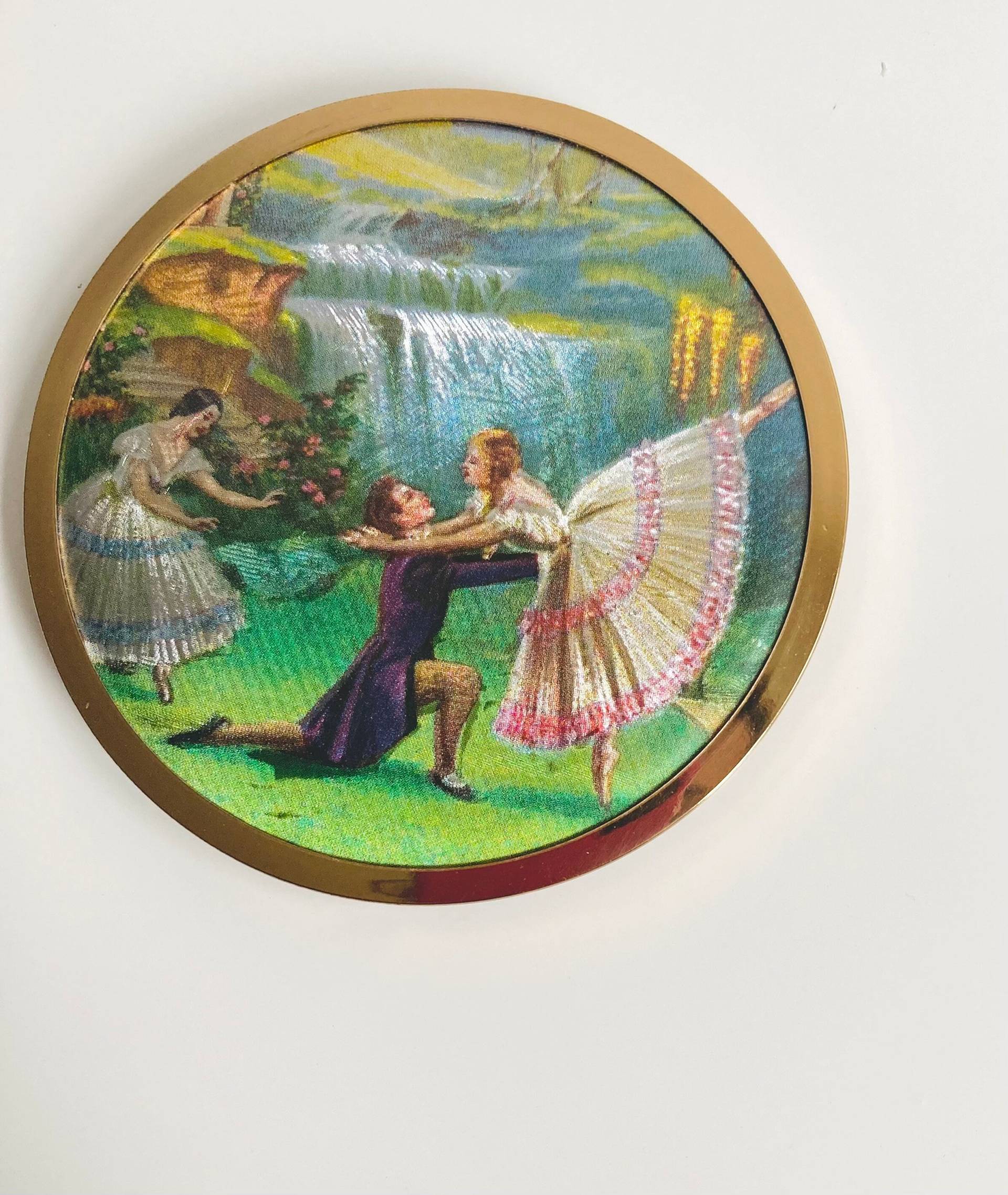 Vintage Melissa Puderdose 1950Er Ballerina Foil Art Vintage Melissa Puderdose 1950Er Ballerina Foil Art von CupfulofTrinkets