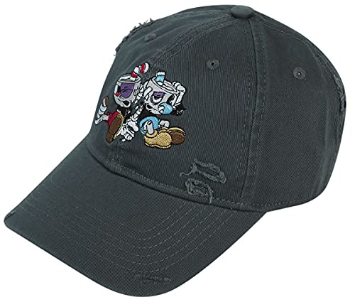 Difuzed Cuphead - Herren Adjustable Cap Grau, grau, Einheitsgröße von Difuzed